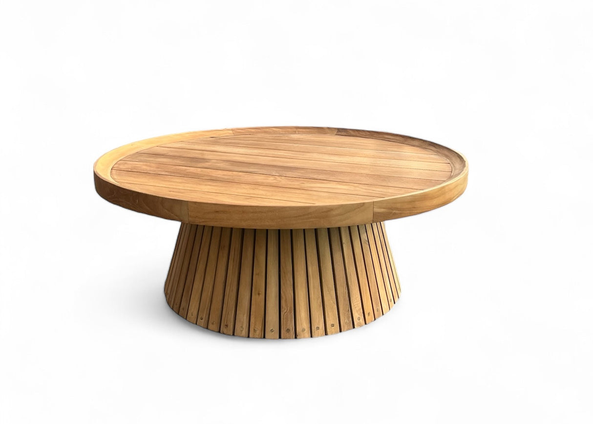 Belito Daan Koffietafelset - Naturel Teak - 3 - delig