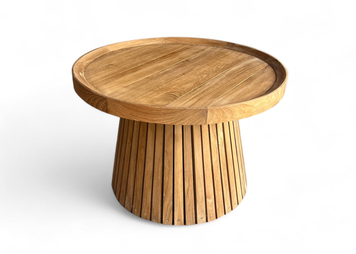 Belito Daan Koffietafelset - Naturel Teak - 3 - delig