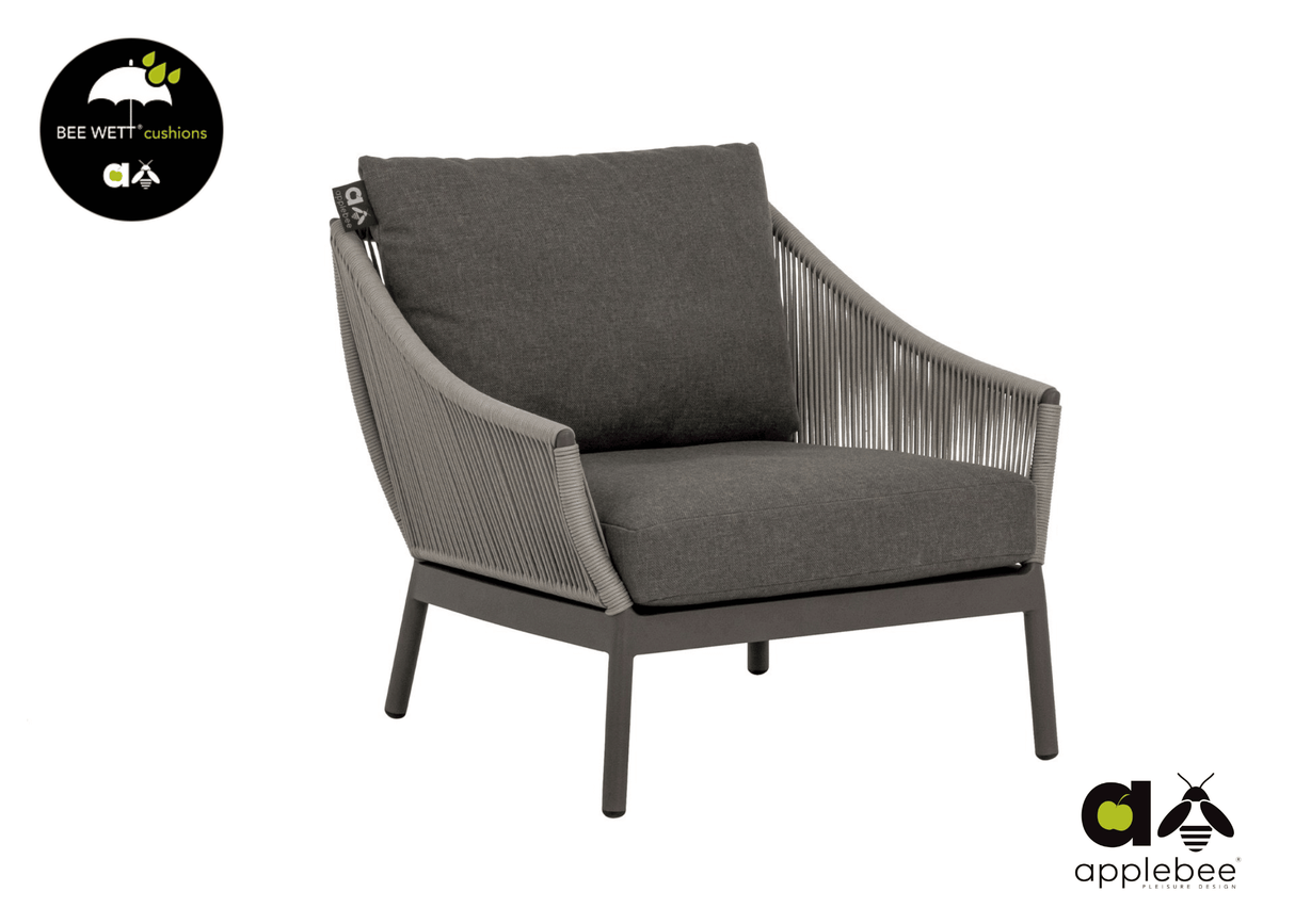 Vooraanzicht Apple Bee Bijou loungestoel