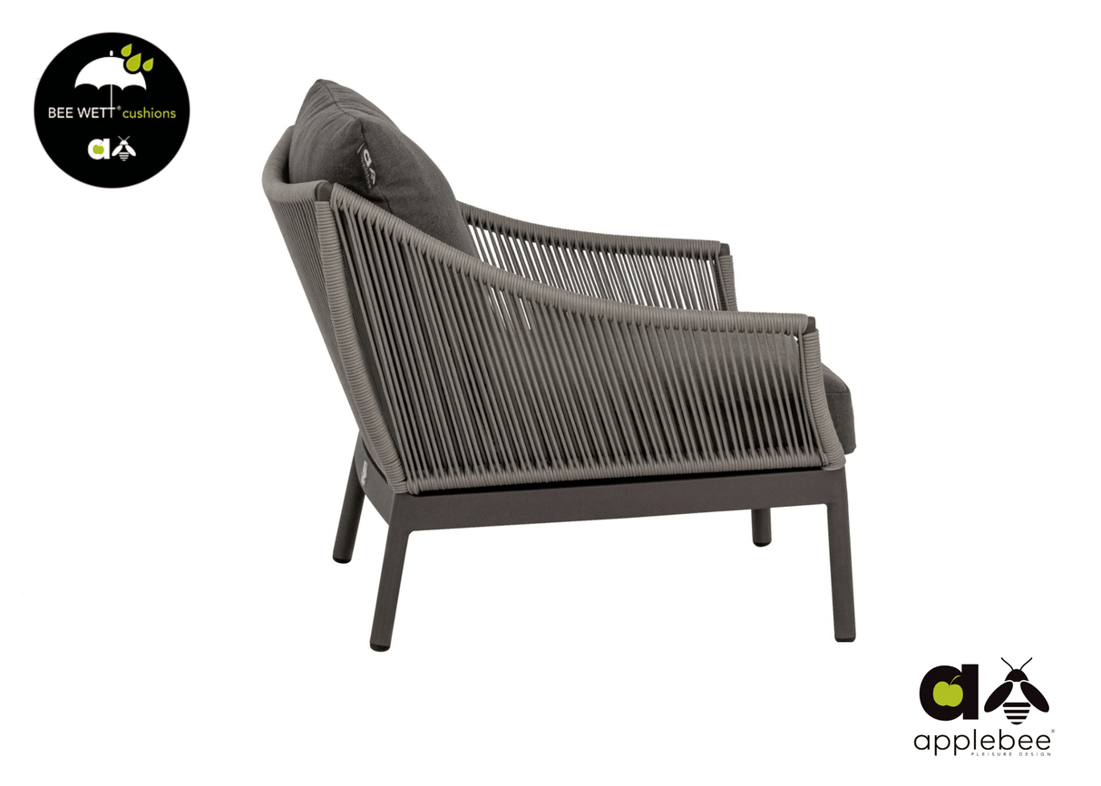 AppleBee Bijou Loungeset 5-delig loungestoel op een witte achtegrond