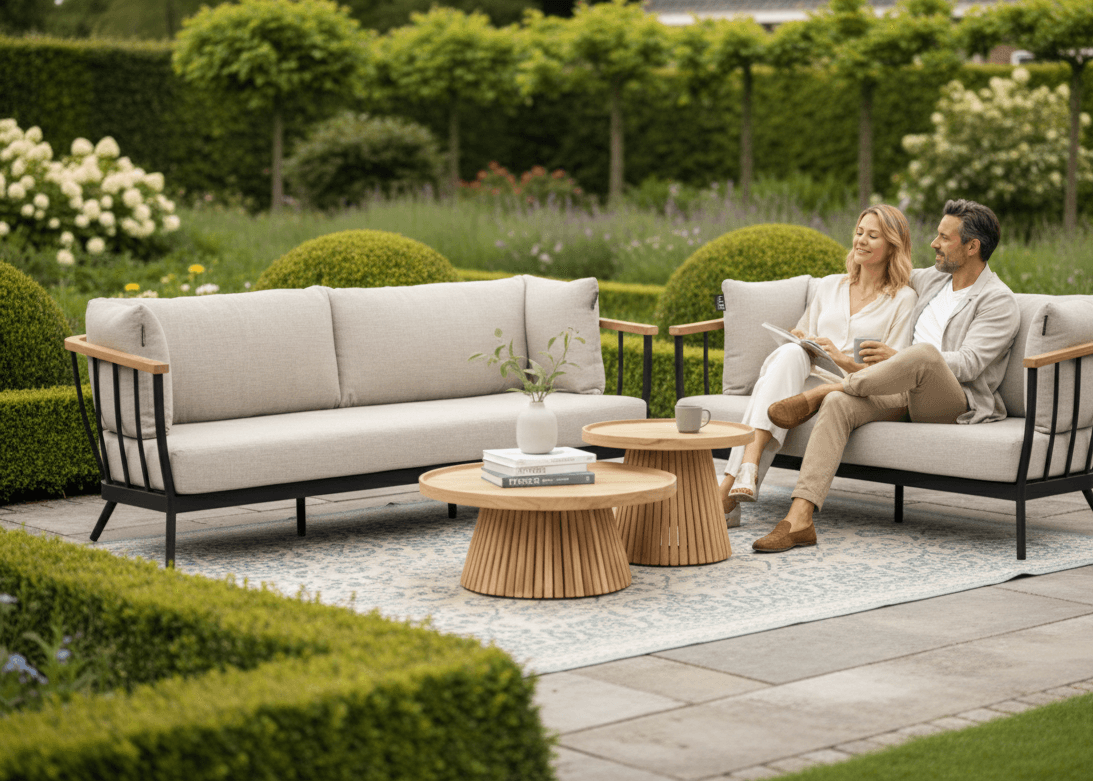 Belito Daan Koffietafel | Ø 60 cm | Hoogte 40 cm | Naturel Teak