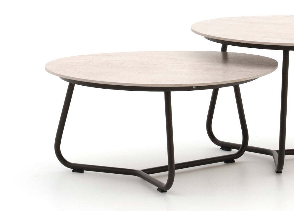 Apple Bee Pine Key Lounge Tafelset – Set van 2 – 79x63 cm – Bronze