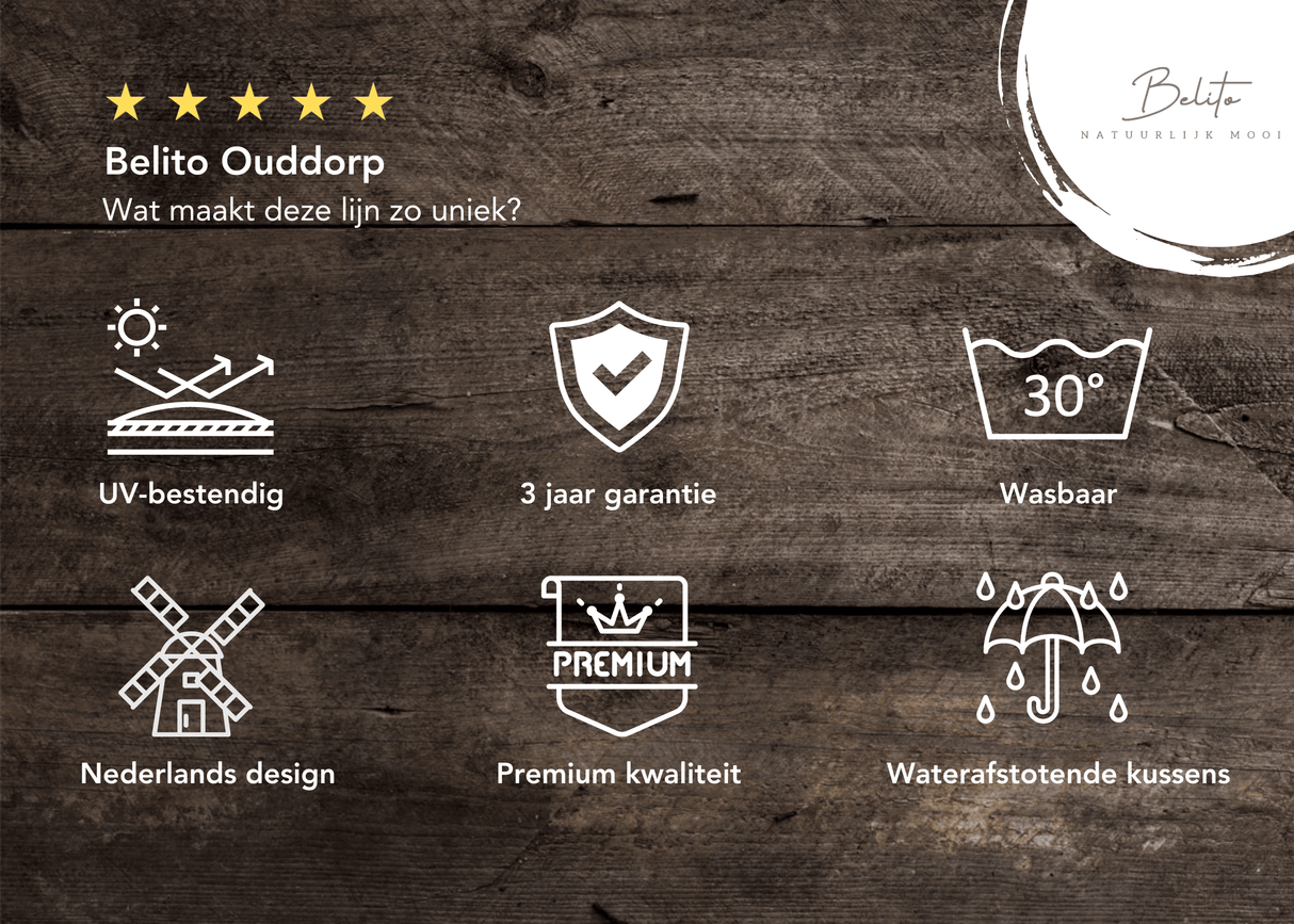 Aluminium Rope Loungeset Belito Ouddorp - Army Green Belito