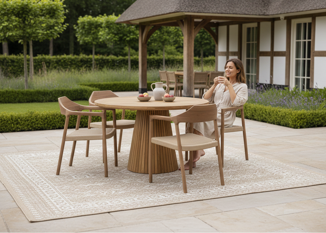 Belito Daan Teakhouten ronde diningtafel 120 cm