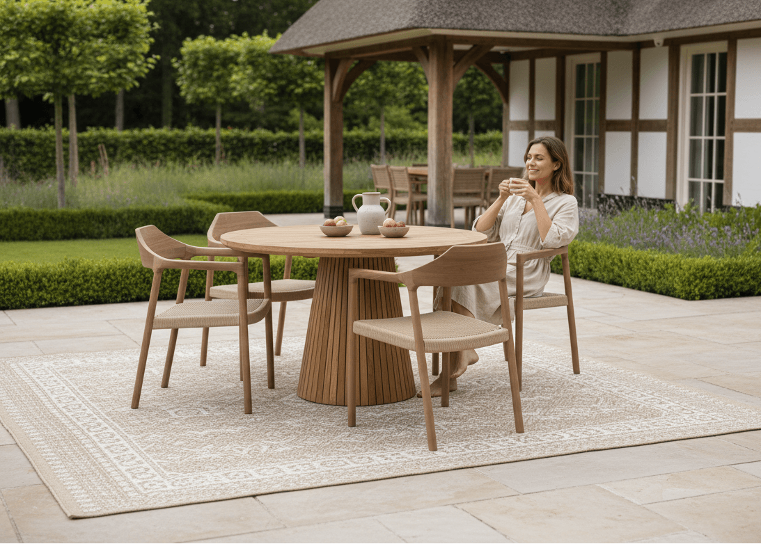 Belito Daan Teakhouten ronde diningtafel 120 cm