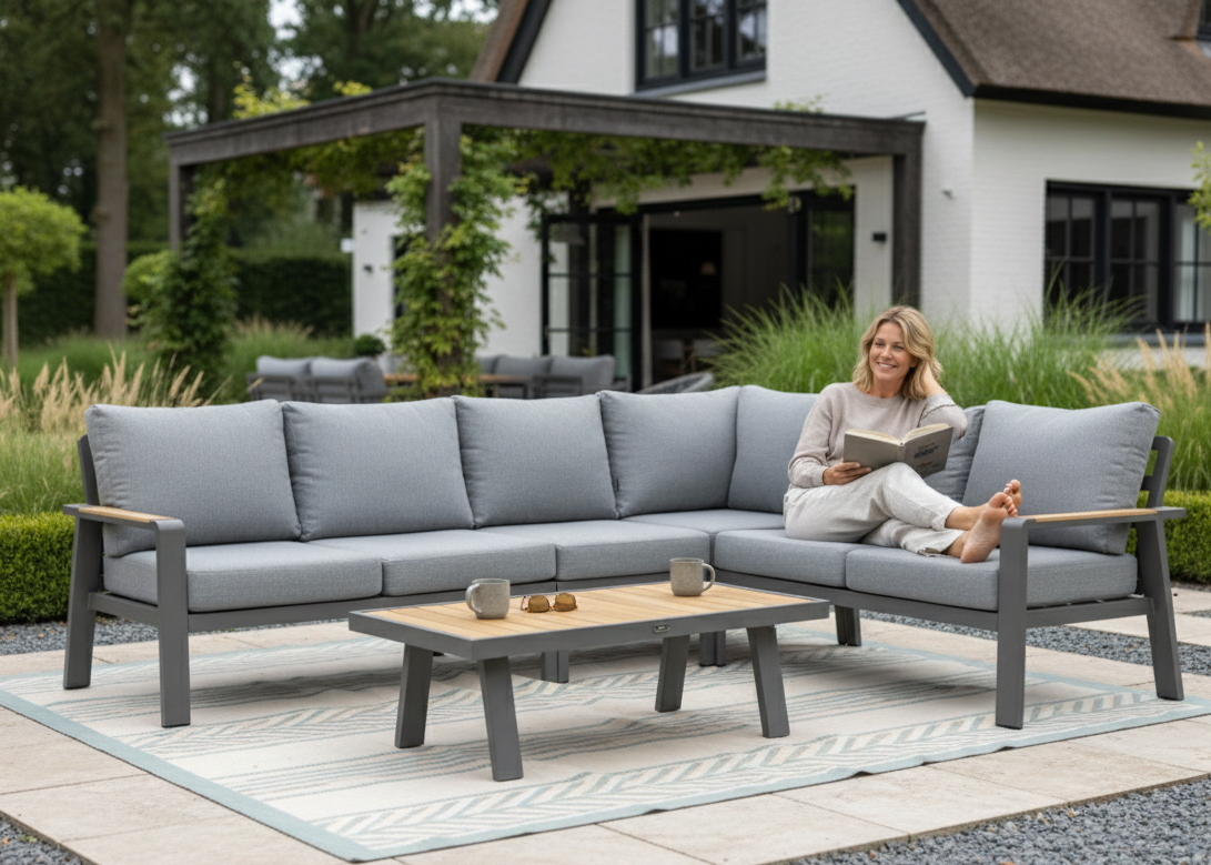 Belito Lotte Loungeset In gooische tuin 288 x 220 cm Loungebank