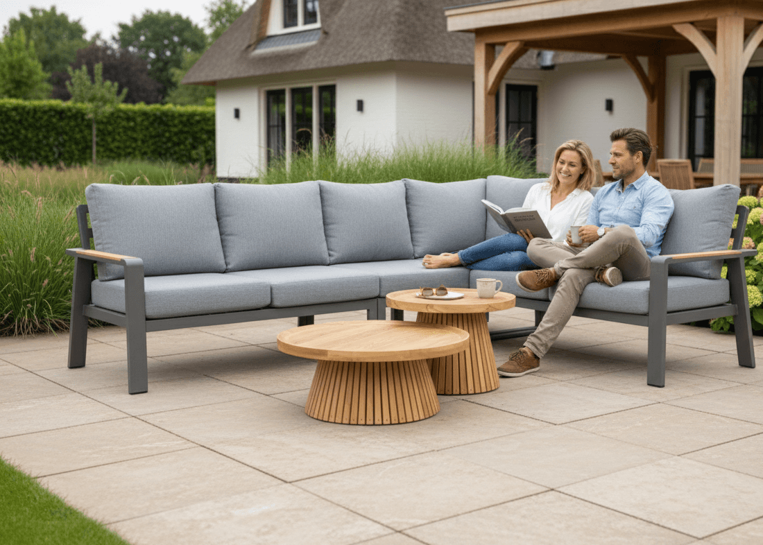 Belito Daan Koffietafel | Ø 60 cm | Hoogte 40 cm | Naturel Teak