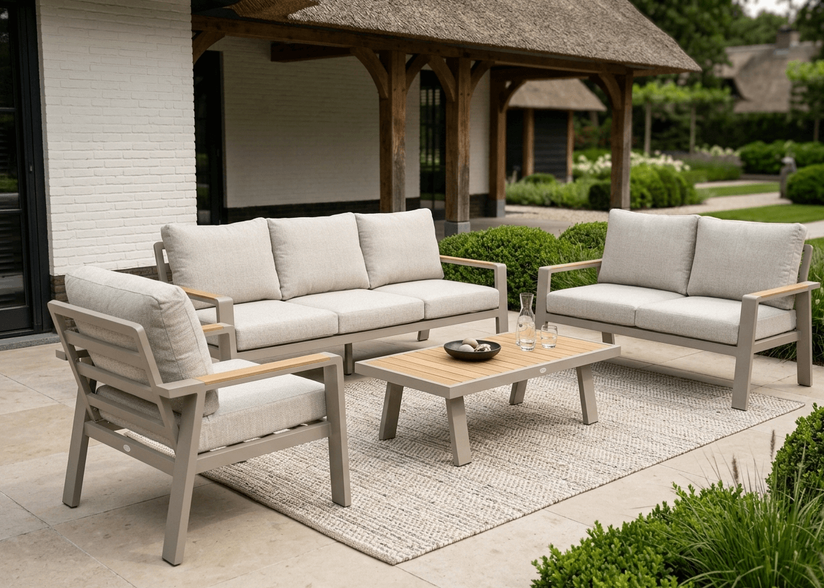 Tafel Birmingham/Lotte - 120 x 60 cm - Taupe