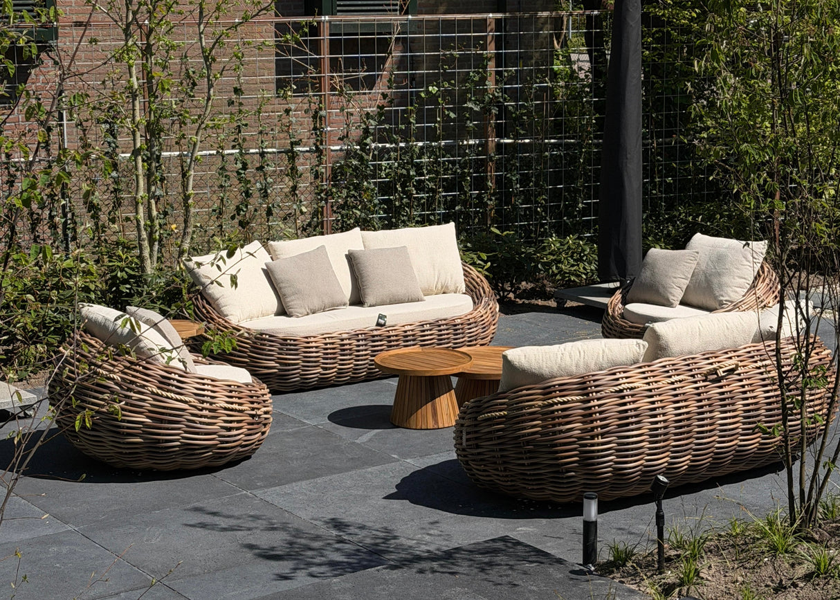 Belito Daan Koffietafel | Ø 60 cm | Hoogte 40 cm | Naturel Teak