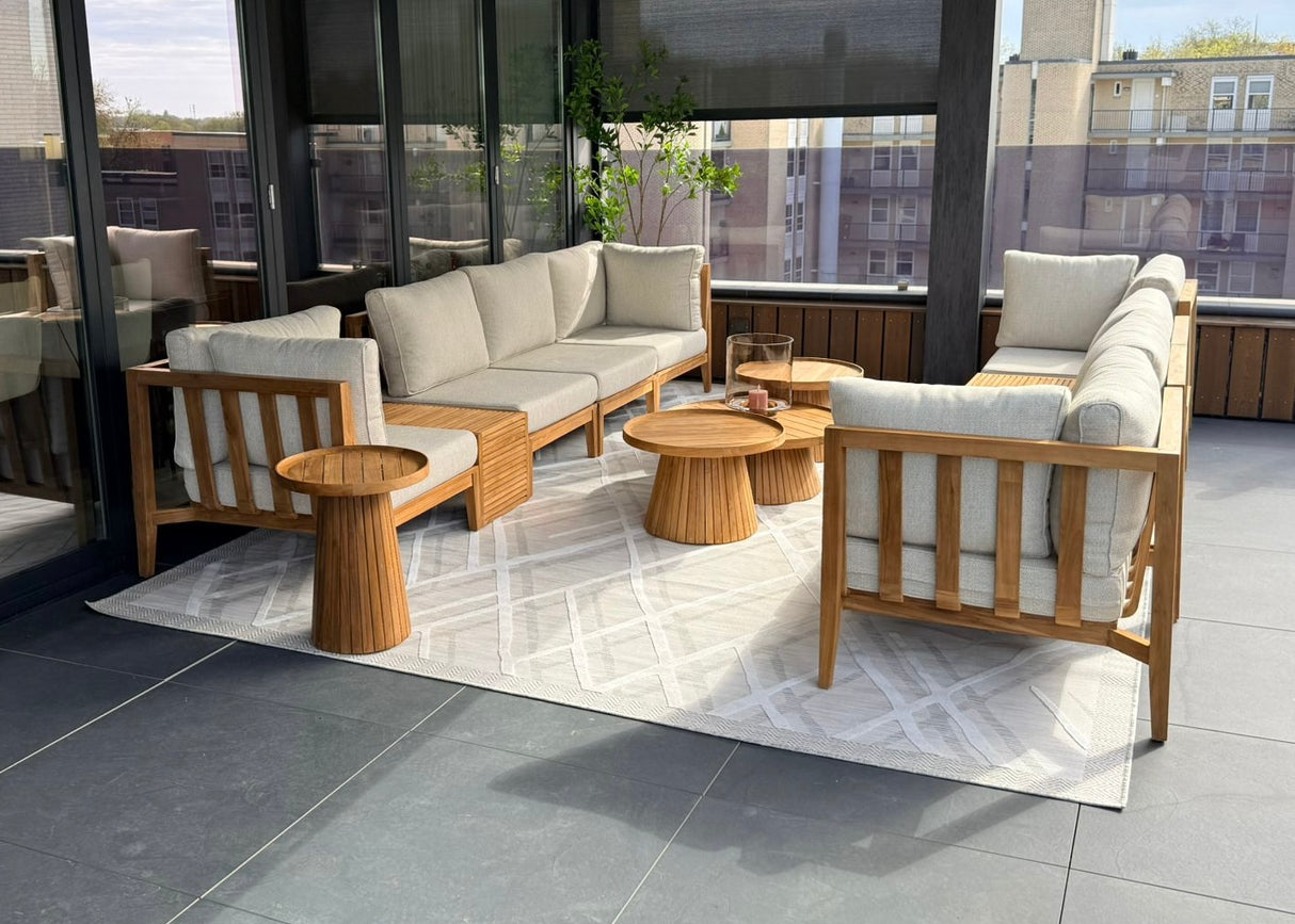 Belito Daan Koffietafel | Ø 60 cm | Hoogte 40 cm | Naturel Teak