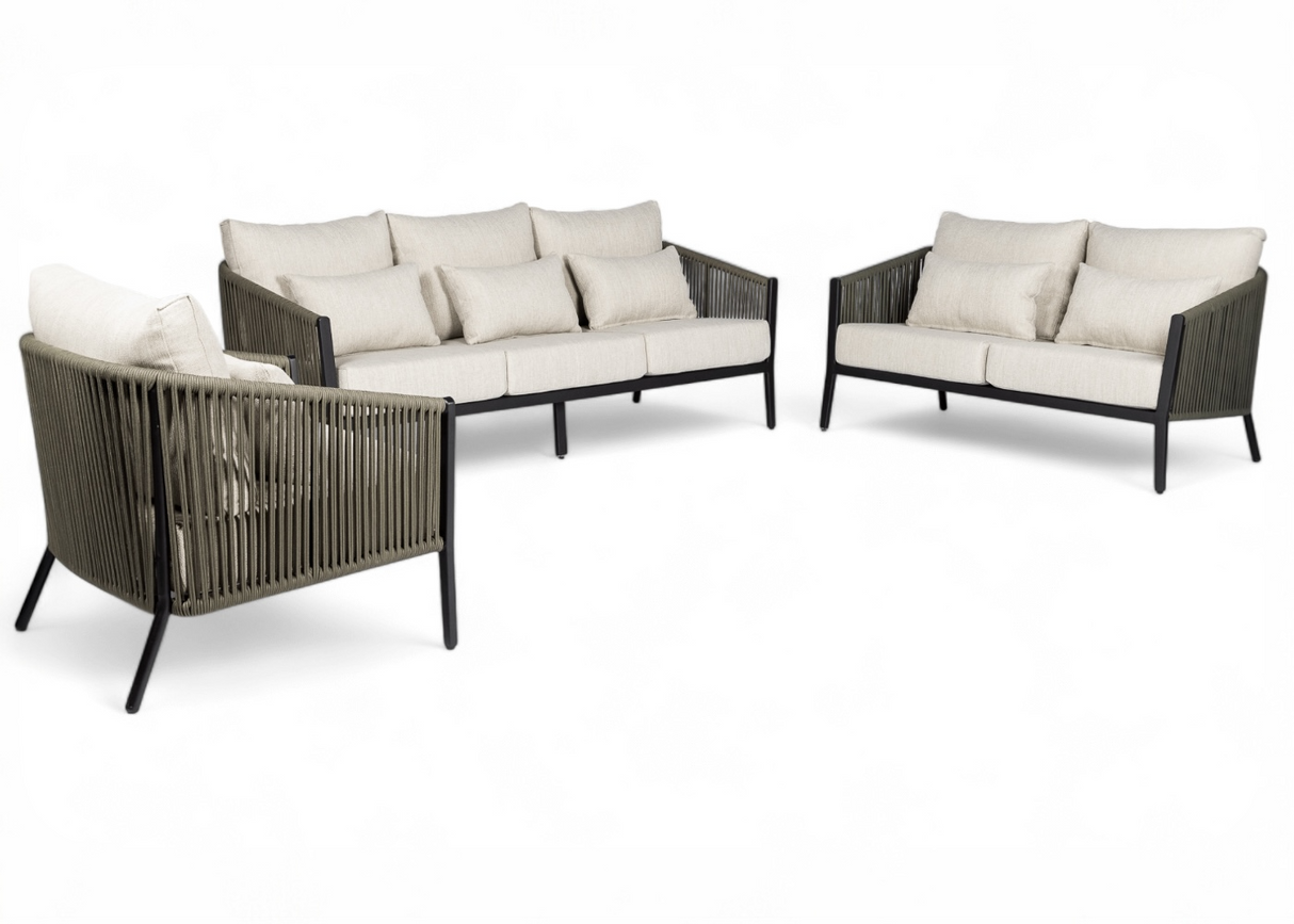 Belito® Ouddorp Loungeset - All-Weather - Army green - 3-delig- Nr.2