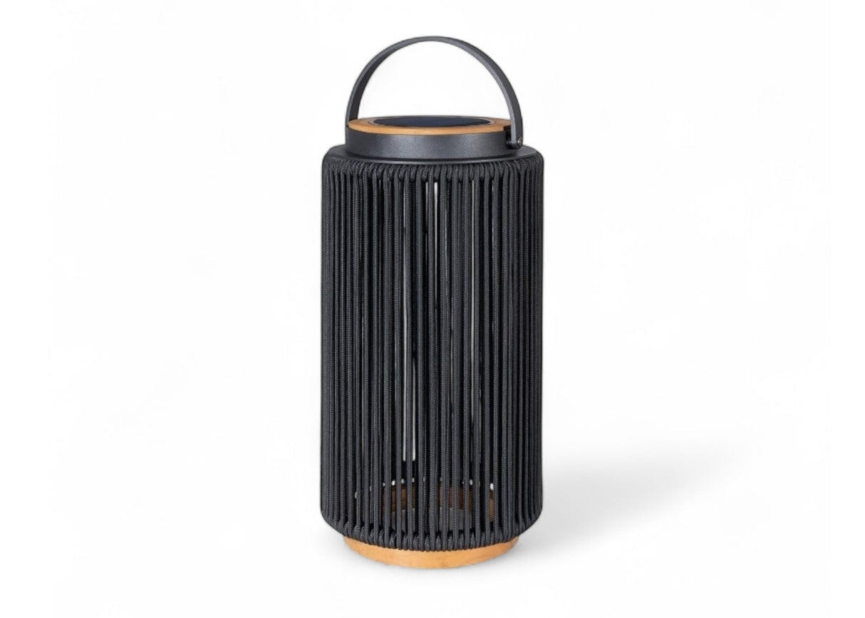 Valentino sfeerlamp tuin solar - aluminium - teakhout - antraciet - set