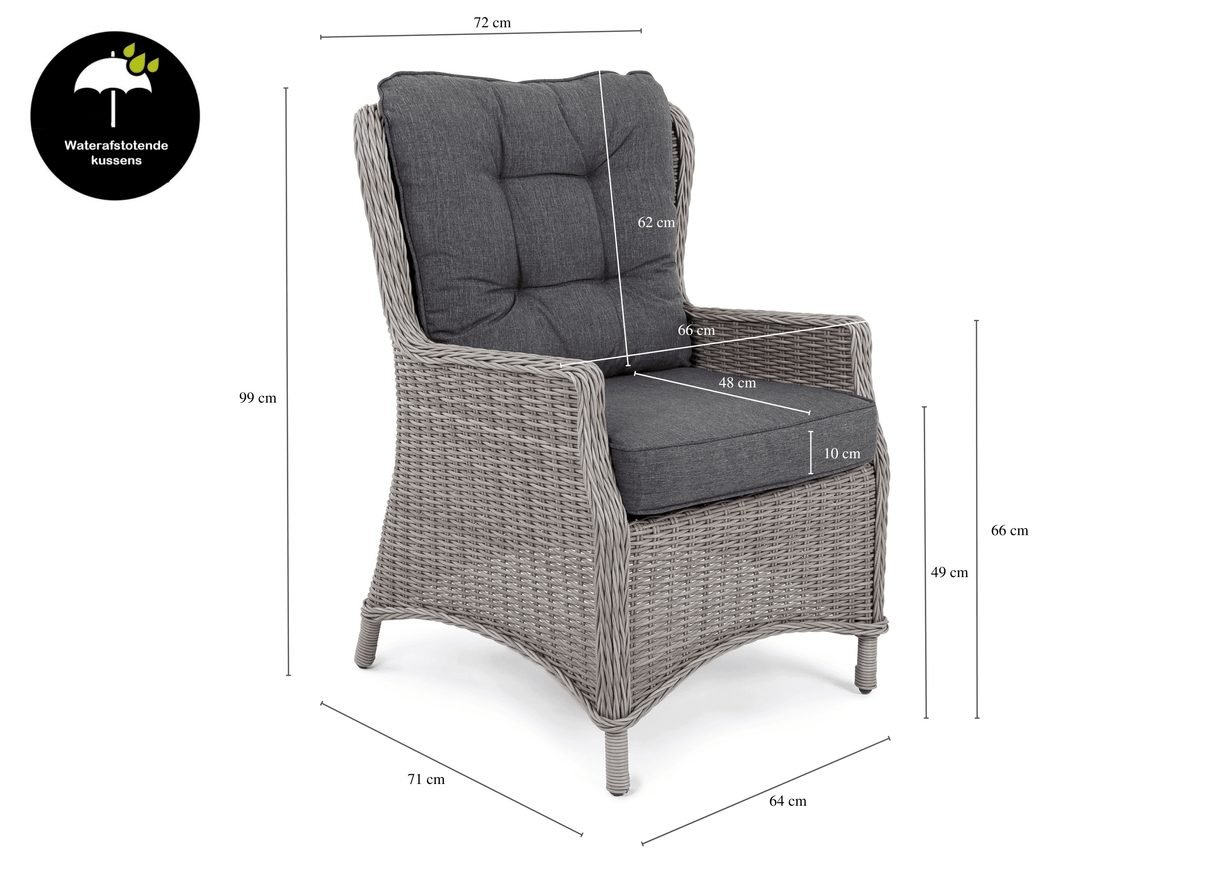 Belito® Milou/Luuk dining tuinset 240cm 7-delig