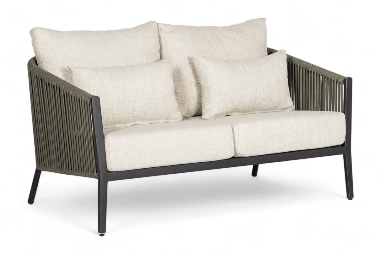 Aluminium Rope Loungebank 150 cm Belito® Ouddorp - Army Green -