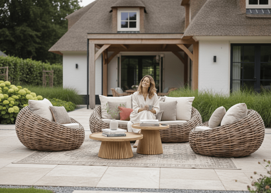 Belito Daan Koffietafel 80 cm - Naturel Teak