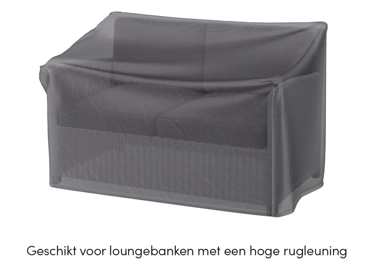AeroCover Loungebankhoes | 180x90x85 cm | Hoge Rug | Antraciet