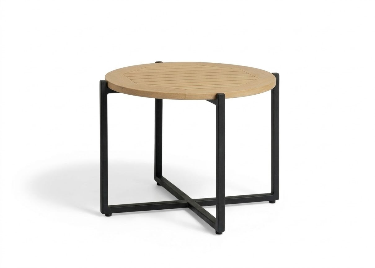 Belito Ouddorp Lounge Koffietafel | Ø 50 cm | H:40 cm | Naturel Teak