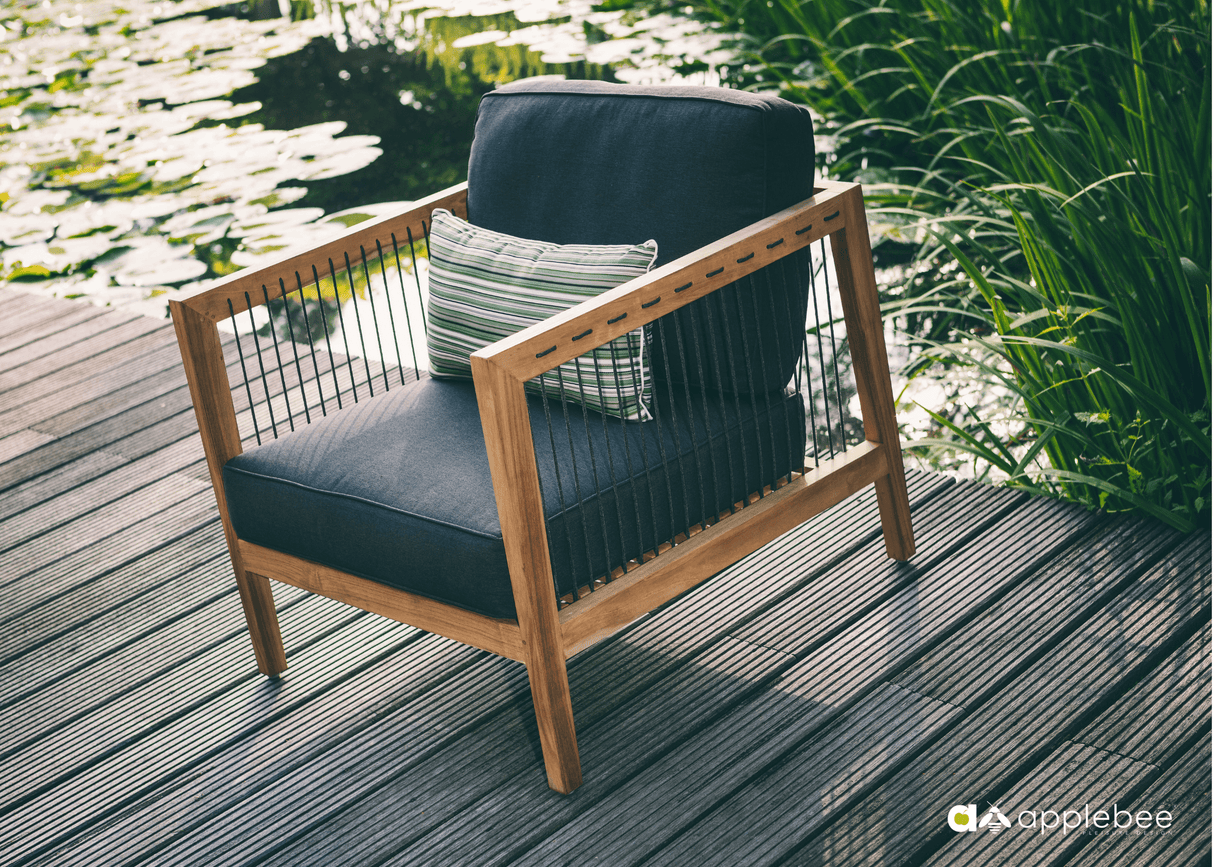 Apple Bee La Croix loungeset teak 5-delig links Apple Bee