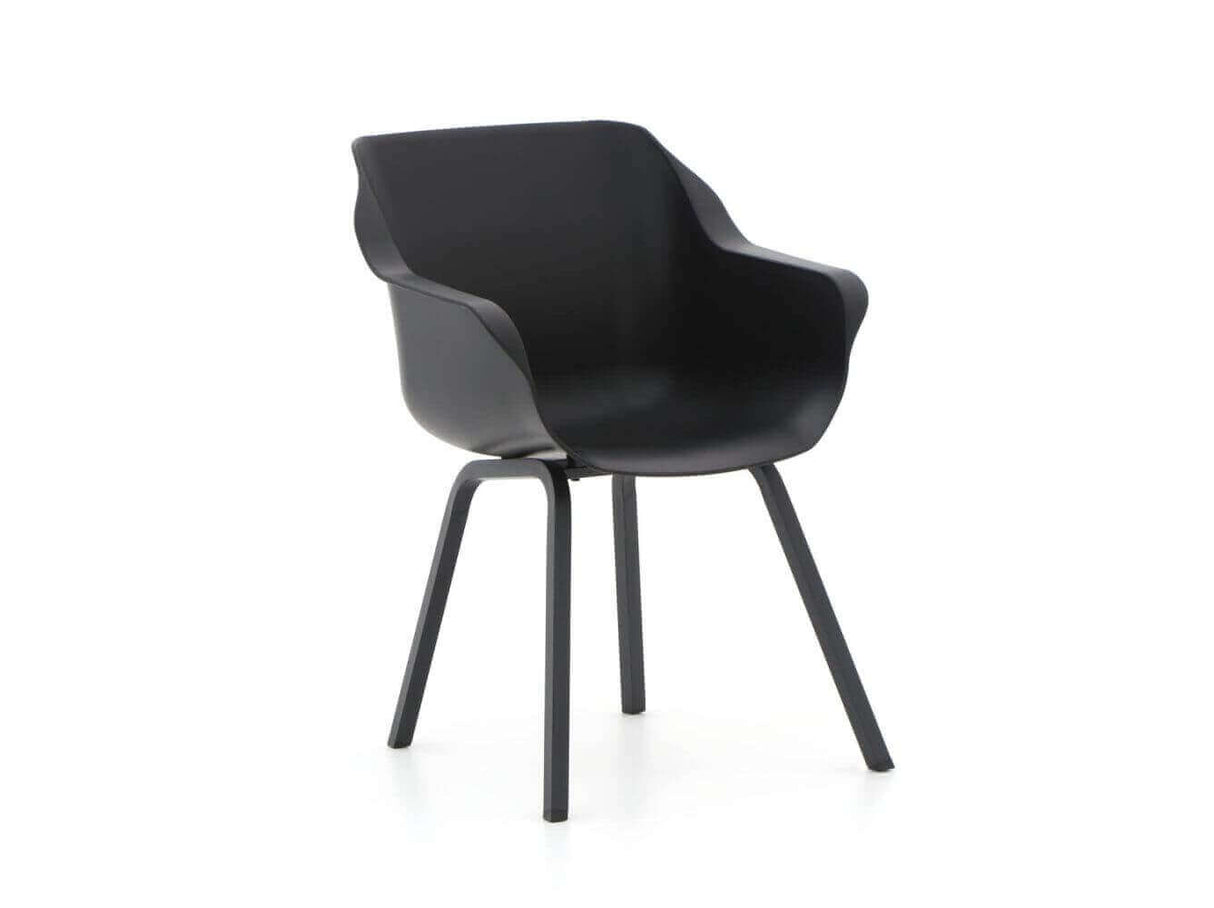 Hartman/Belito®teak dining tuinset 100cm 5-delig stapelbaar - Old grey Belito