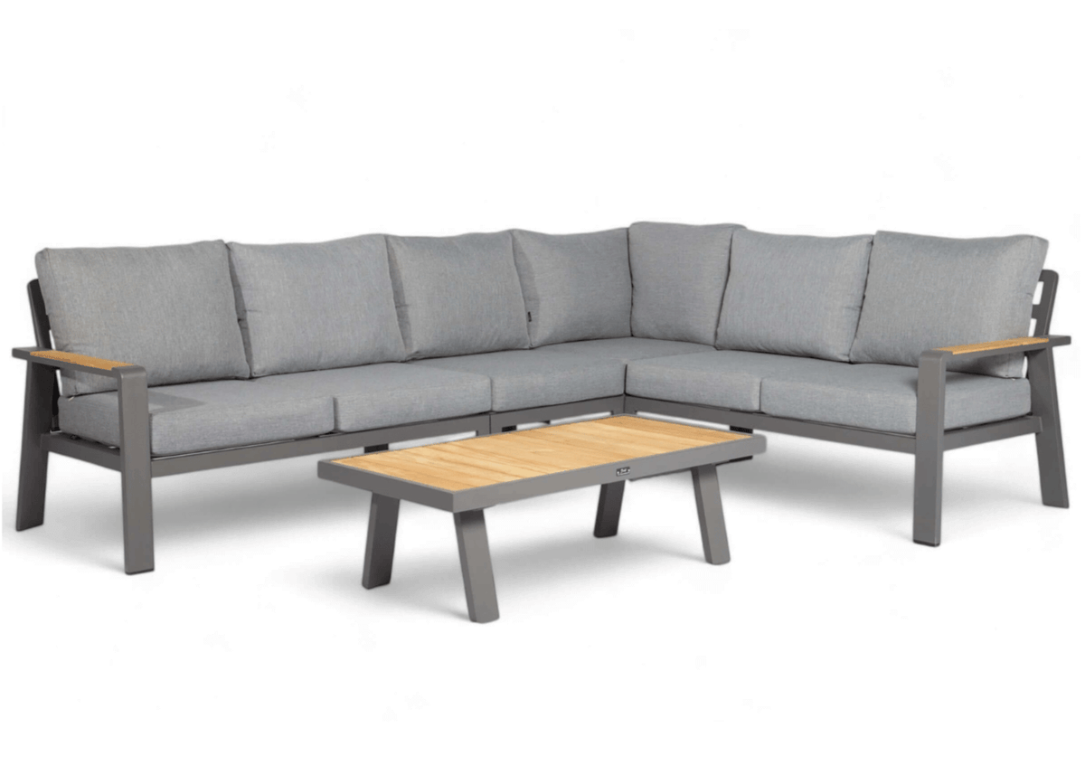 Belito Lotte hoek loungeset in antraciet aluminium
