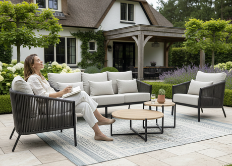 Belito Ouddorp Loungeset Stoel-Bank Rope 
