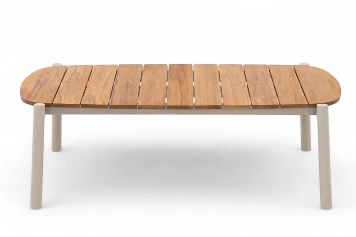 Belito Julia Loungeset 4-delig | 258 x 258 cm | Taupe Rope & Aluminium | Met Teak Koffietafel