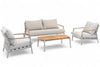 Aluminium-Stuhl-Sofa-Lounge-Set – 5 Personen – Gestell Taupe – Belito Julia 