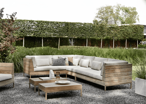 Apple Bee Long Island hoek loungeset 5-delig links Nr. 2 buiten