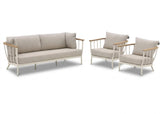 Apple Bee Condor Loungeset 3-delig Nr. 2 | Oyster | 3-zits Bank + 2 Loungestoelen | Zonder Tafel