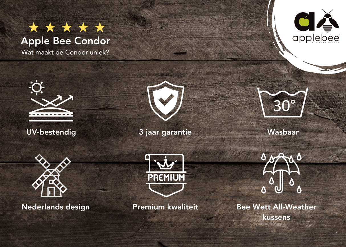 Apple Bee Condor loungeset 3-delig Nr. 11 Premium