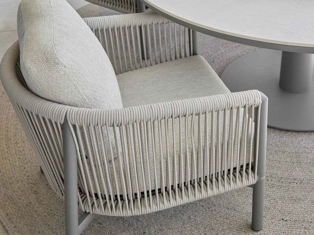 Apple Bee Bora Bora Low Dining Chair | Taupe & Oak Rope | BEE WETT®