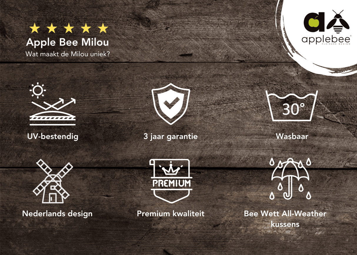 Apple Bee Milou Tuinset 7-delig nr. 3 Oyster