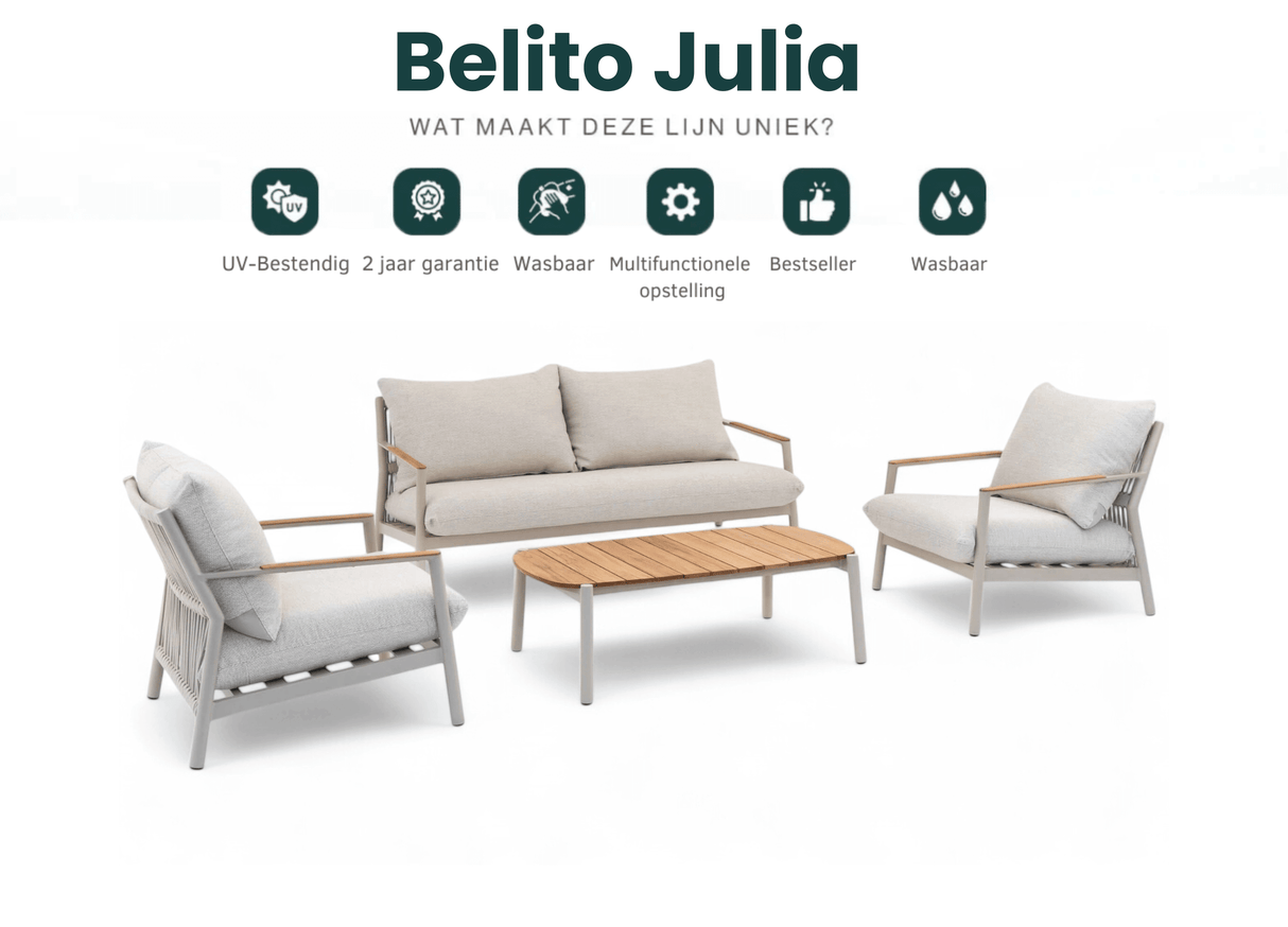 Belito Julia Loungestoel - Taupe Frame met kleine schade aan rugleuning