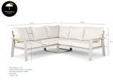 Belito Lotte Loungeset Hoekbank Nr. 8 | Taupe Aluminium | 220 x 220 cm | 5-persoons