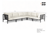 Belito Daan Loungeset Aluminium Afmetingen