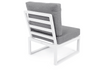 Lotte lounge midden element aluminium wit