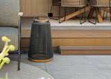 Rocca sfeerlamp tuin solar - aluminium - teakhout - antraciet - 56 cm