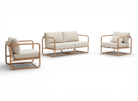 4-persoons Apple Bee Dolce Stoelbank Loungeset – 3-delig – Teak