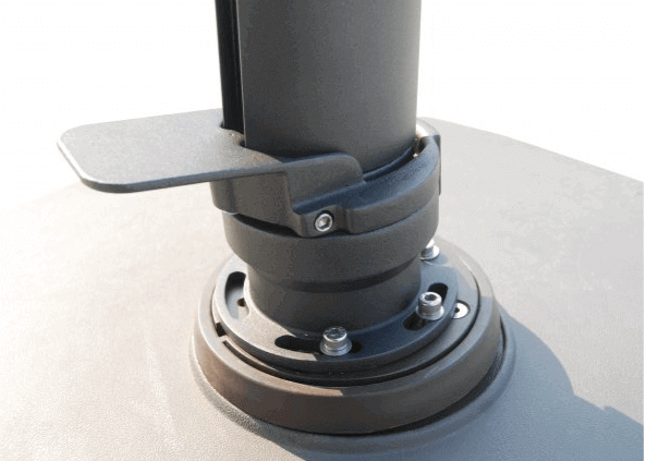 4Seasons Hacienda Zweefparasol 300x400cm - Woodlook Frame Charcoal Doek