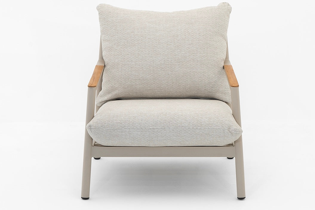 Belito Julia Stoel-Bank Loungeset 4-delig | Taupe | Aluminium & Rope | 4-5 Personen