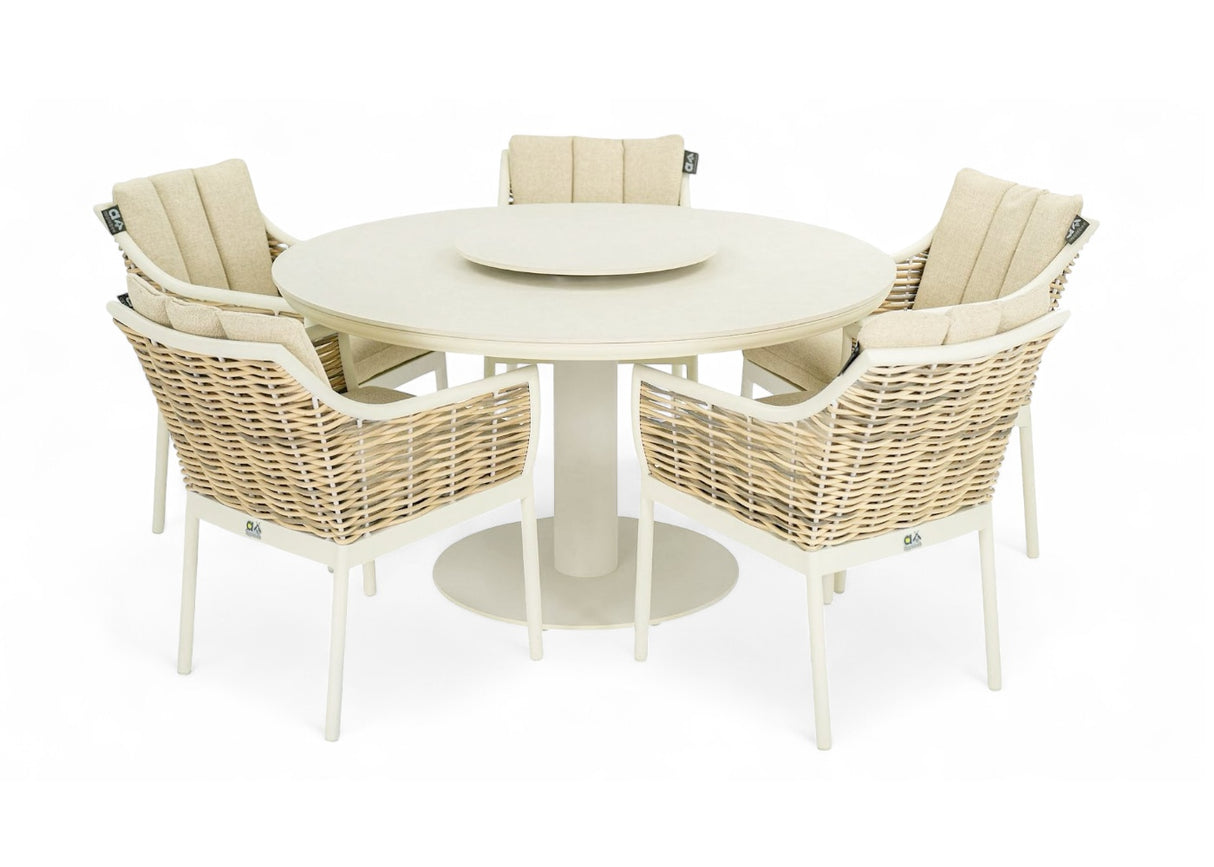 Apple Bee Milou/Melville Dining Tuinset 140 cm - 6 Delig