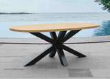 Belito Mees Teakhouten ovale tuintafel 200x110cm