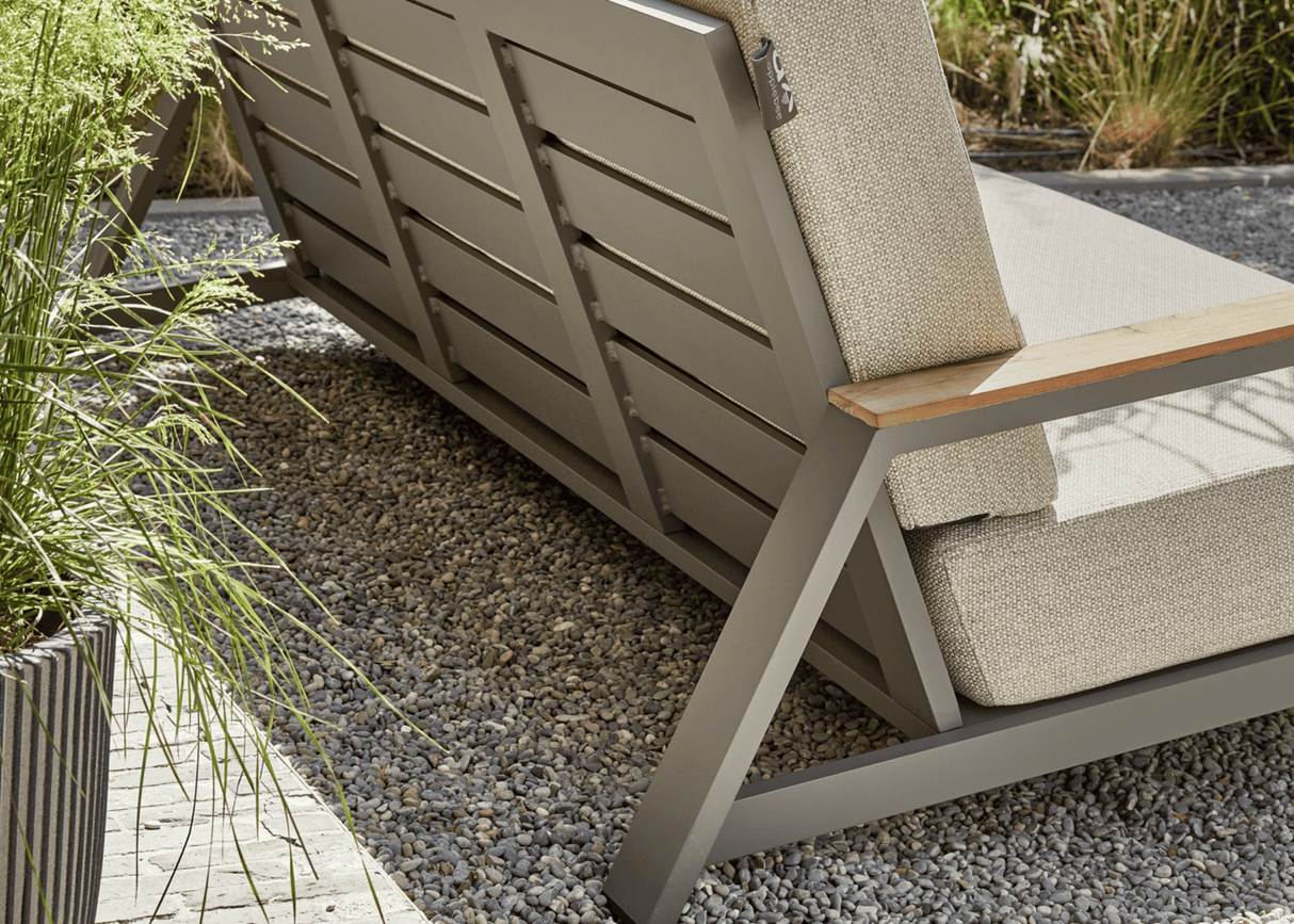 Apple Bee Spring Aluminium Taupe 3-zits sofa showroommodel