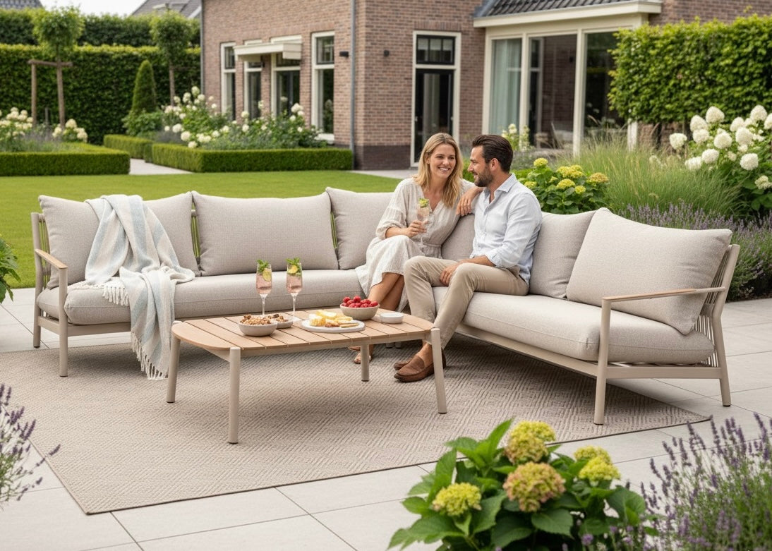 Aluminium Hoek Loungeset - Taupe Frame - Belito Julia - 4-delig