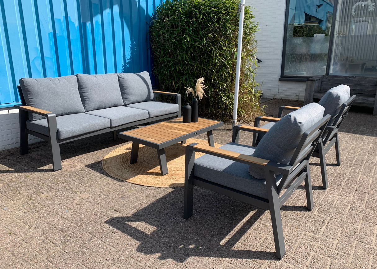Aluminium - Antraciet - Belito Birmingham Tuinbank 211 cm