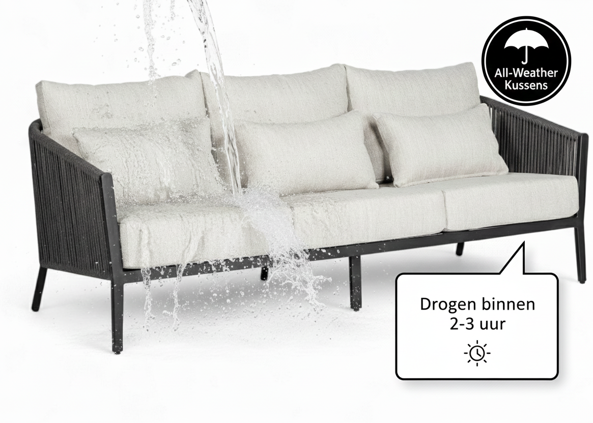 Belito® Ouddorp Aluminium Stoel-Bank Loungeset - Rope - All-Weather - Nr.2