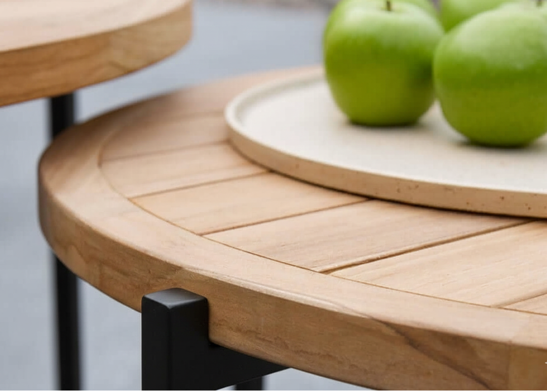 Apple Bee Condor Lounge Koffietafel Teakhout Ø 74cm