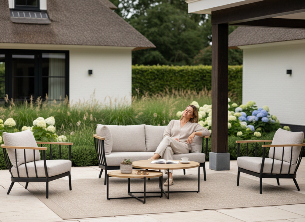 Apple Bee Condor Loungeset 5-delig Nr. 21 - Black