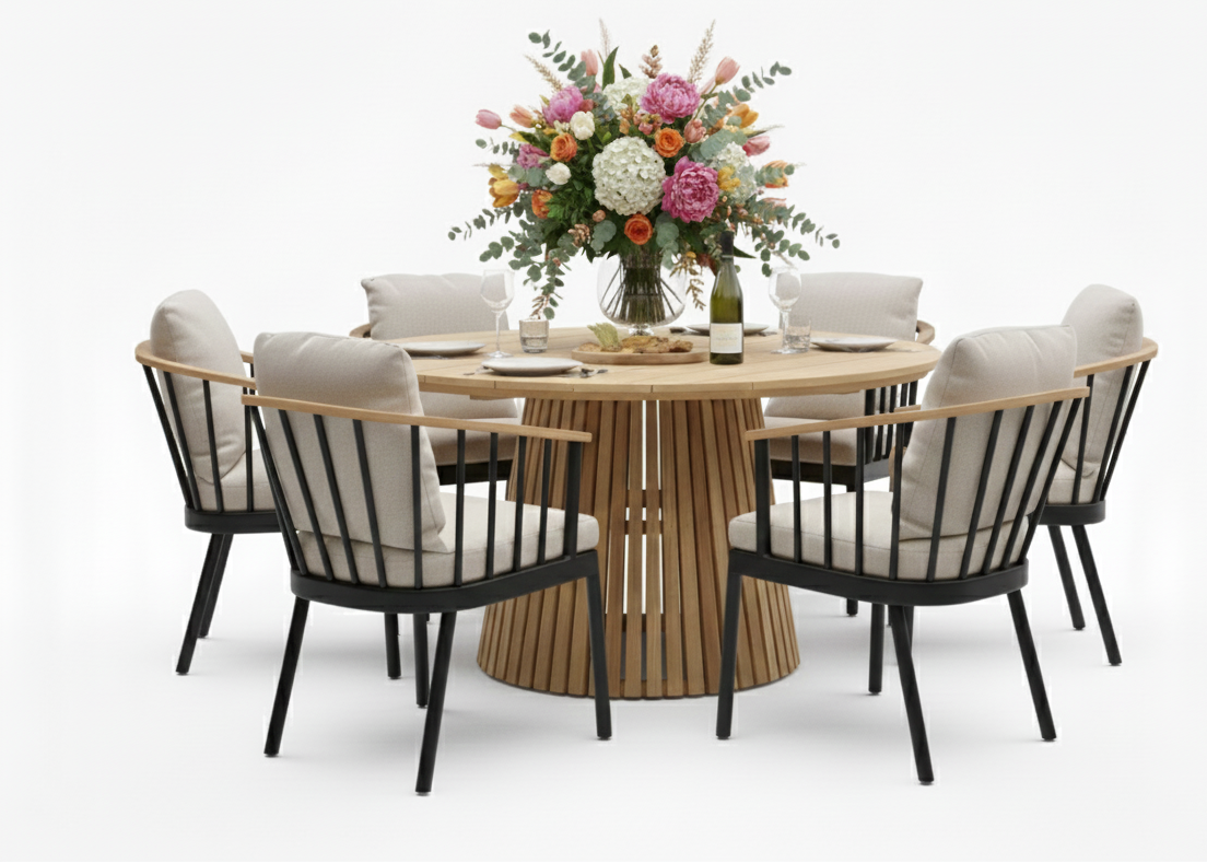 Apple Bee Condor/Belito Daan ronde tuinset 7-delig - 150 cm diameter