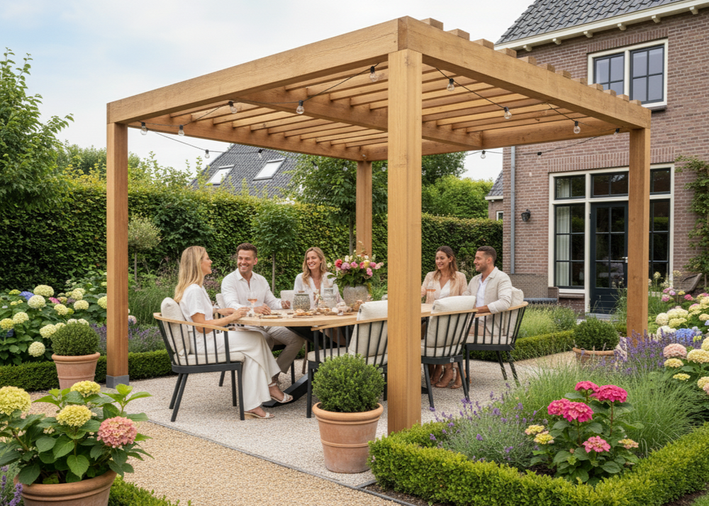 Apple Bee Condor Dining Tuinset 6 persoons - 240 cm Ovaal - Aluminium Onderstel